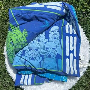 Star Wars Twin Size Blue and Green Comforter